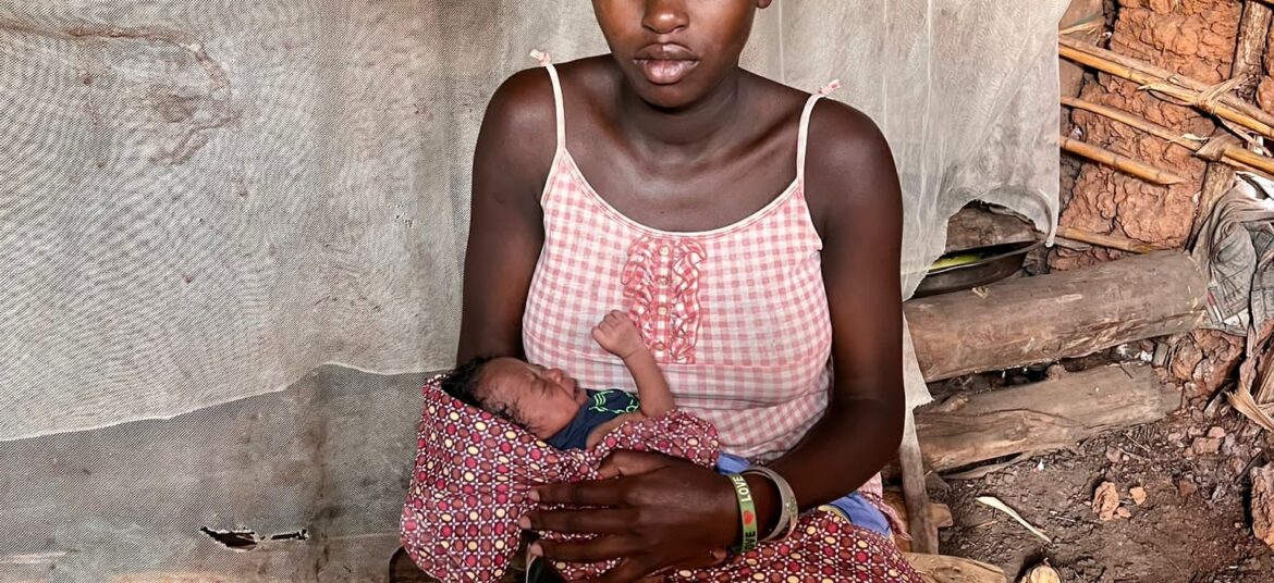 Sarah and her baby